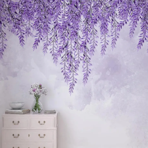 Lavender Wisteria Vine Self Adhesive Wall Paper