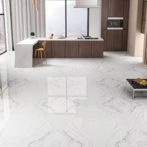 Designer White Color Floor Tiles For Living Room in Guna